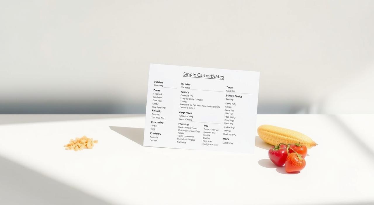 lista de carboidratos simples