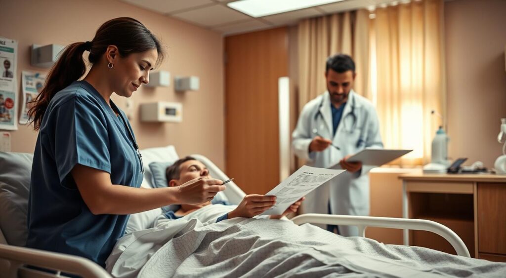 Profissionais de saúde ajudando na dependência alimentar Profissionais de saúde ajudando na dependência alimentar