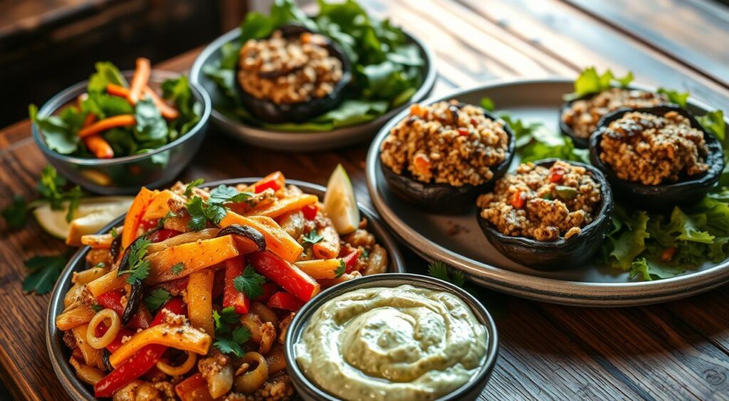 jantar low-carb vegetariano